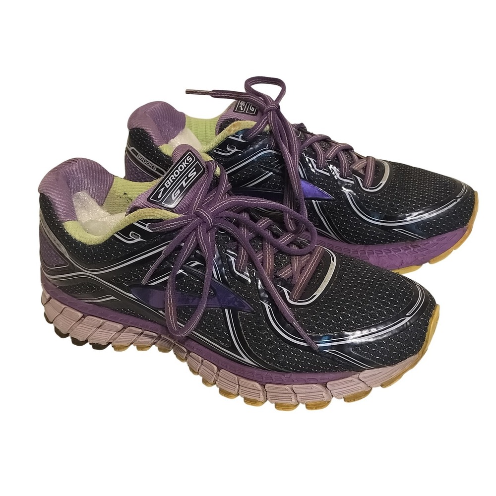 Brooks Adrenaline GTS 16 Womens Running Shoes Size 7 Purple Black 1202031B506